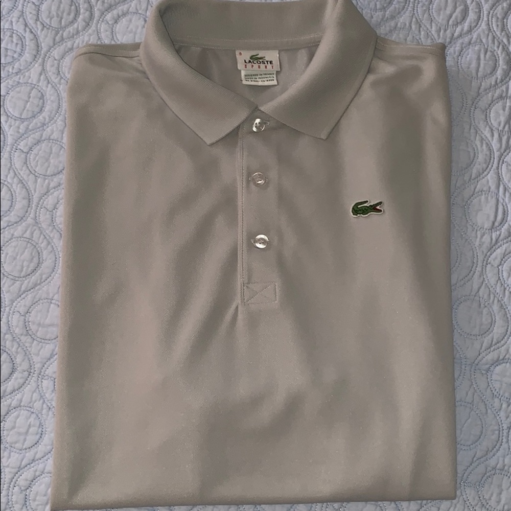 Lacoste Sport Polo size 9 light grey